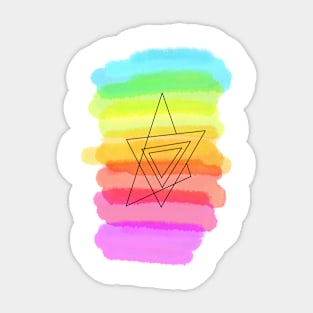 Geometric Rainbow Sticker